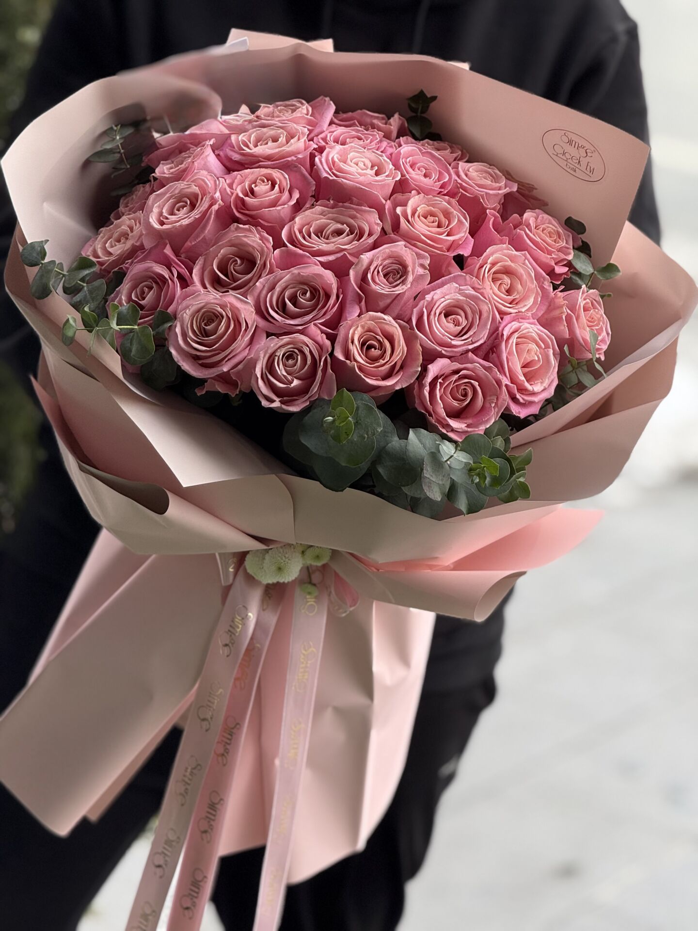 Şık ve Zarif Pembe Gül Buketi