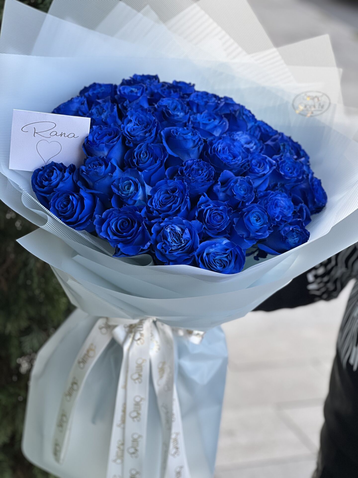 20'li Mavi Gül Buketi