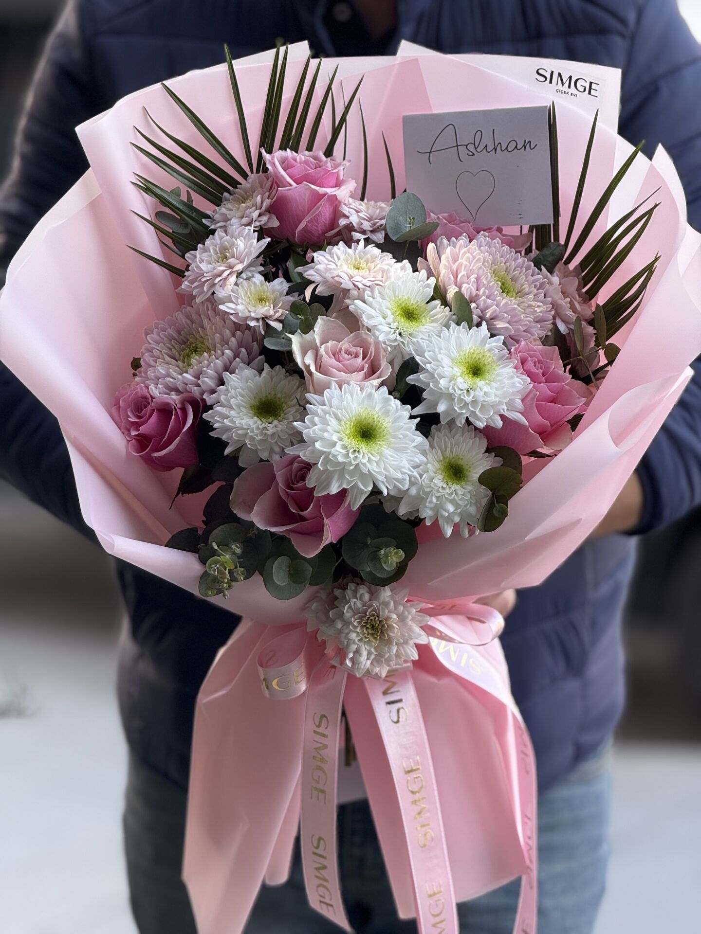 Pembe Kır Çiçeği Buketi