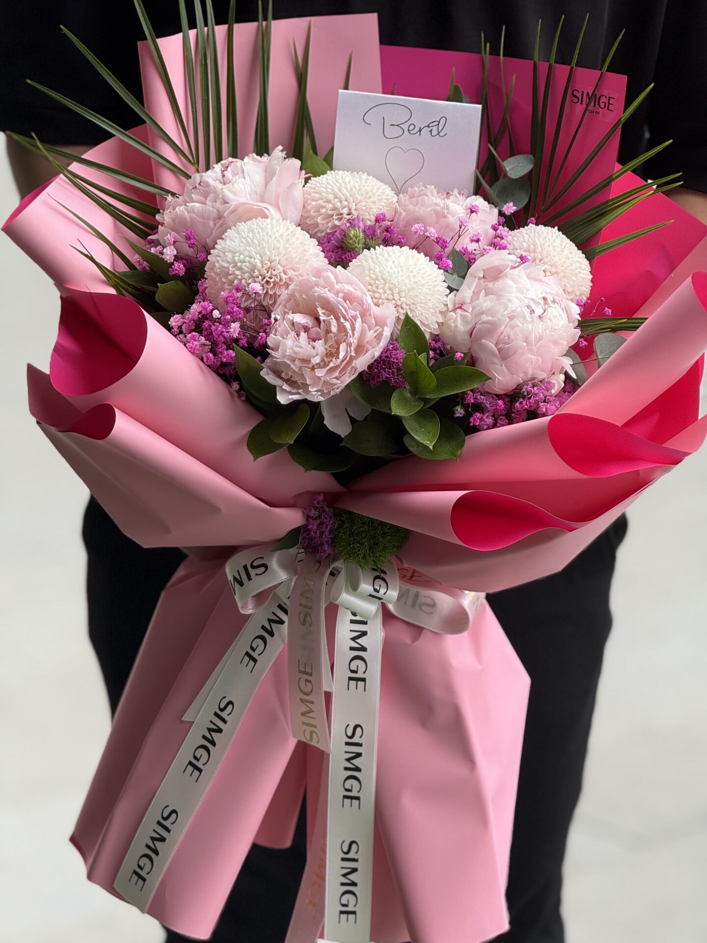 Pembe Işıltılı Buket