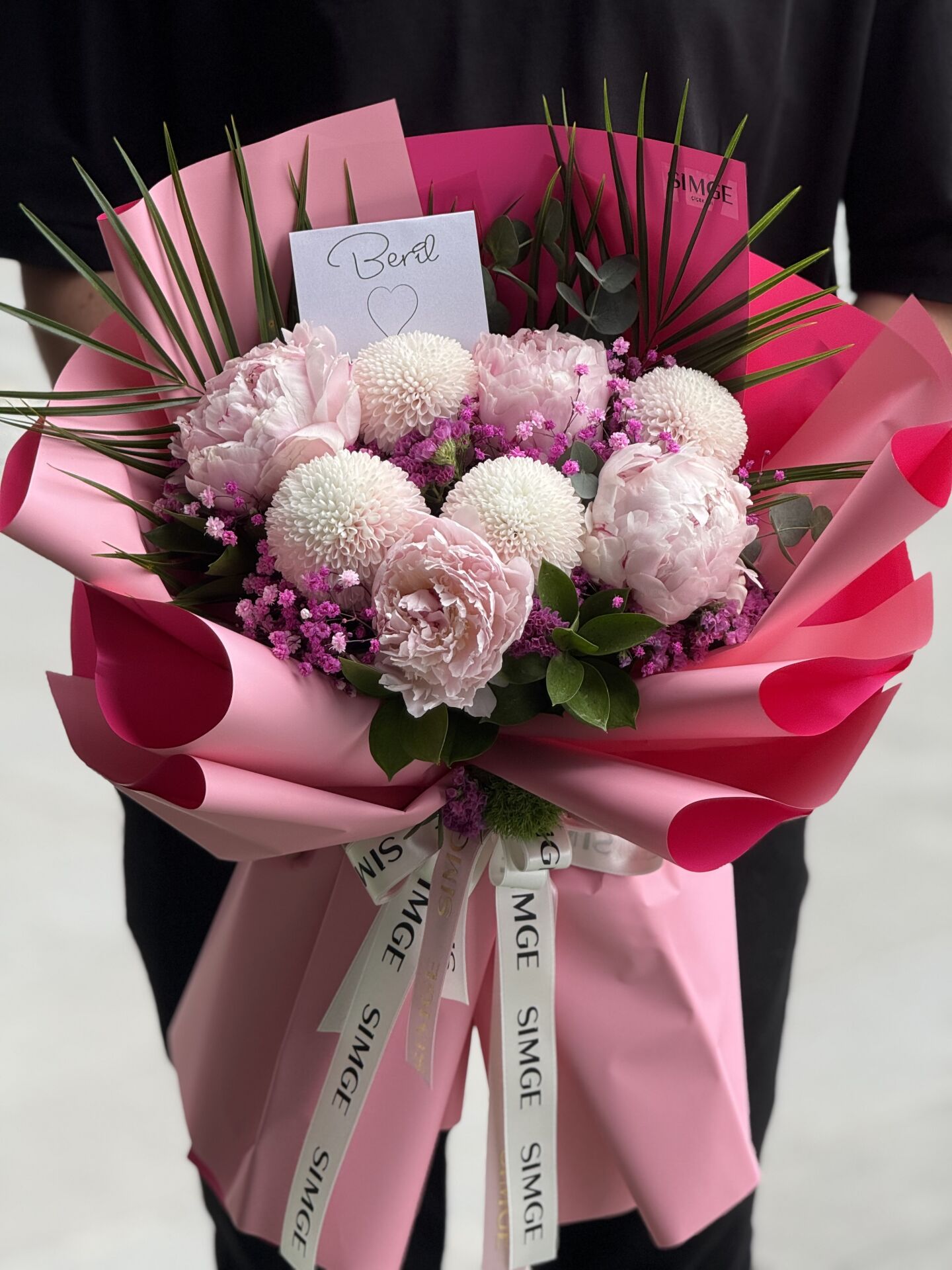 Pembe Işıltılı Buket