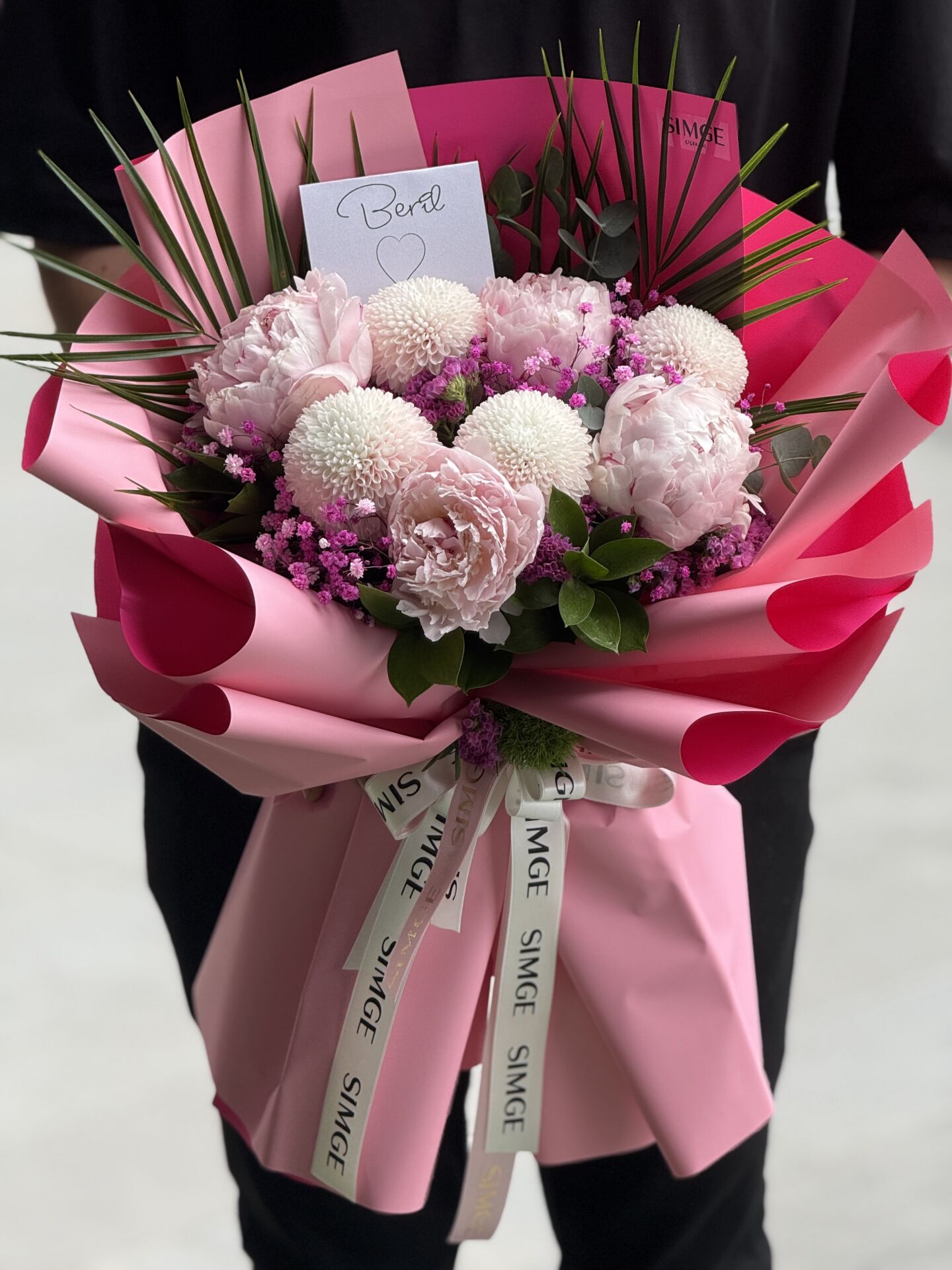 Pembe Işıltılı Buket