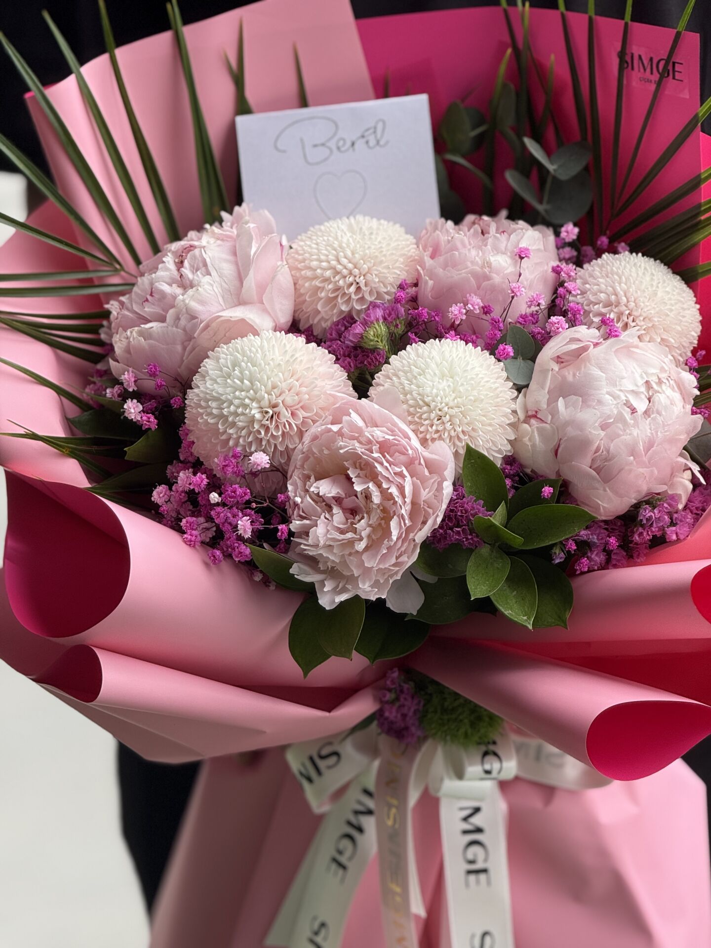 Pembe Işıltılı Buket