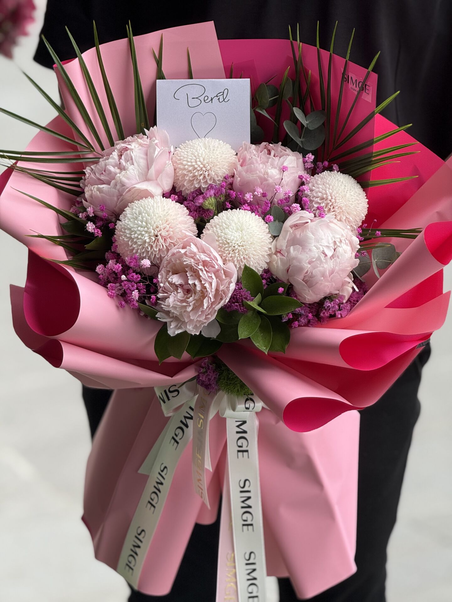 Pembe Işıltılı Buket