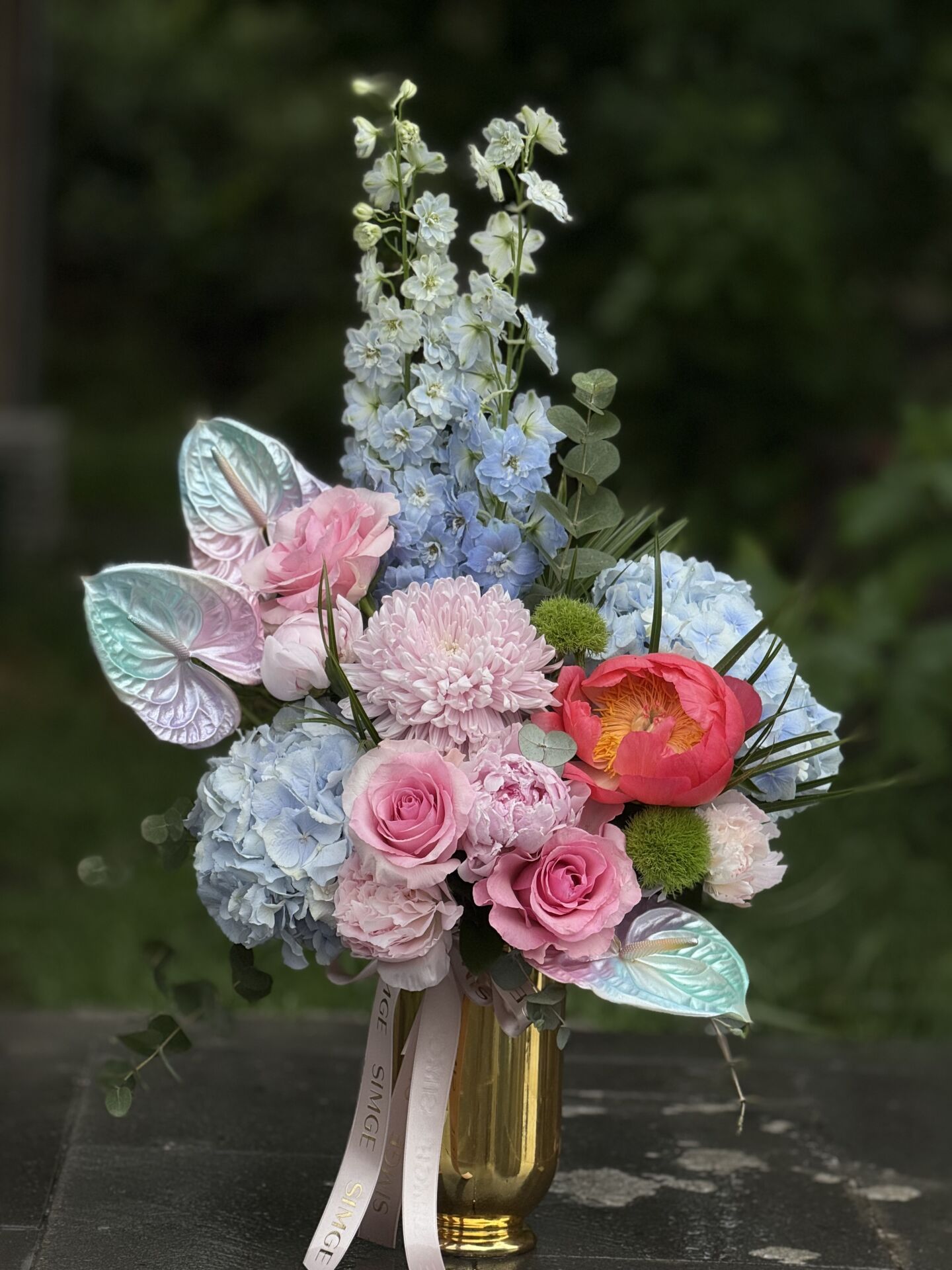 Gold Orta Boy Vazoda Special Aranjman