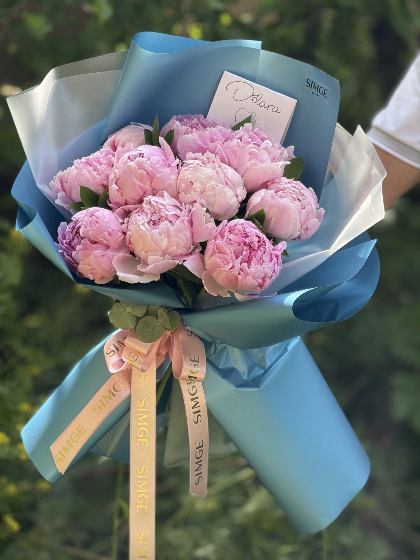 Kalbe Dokunuş Pembe Şakayık Buketi