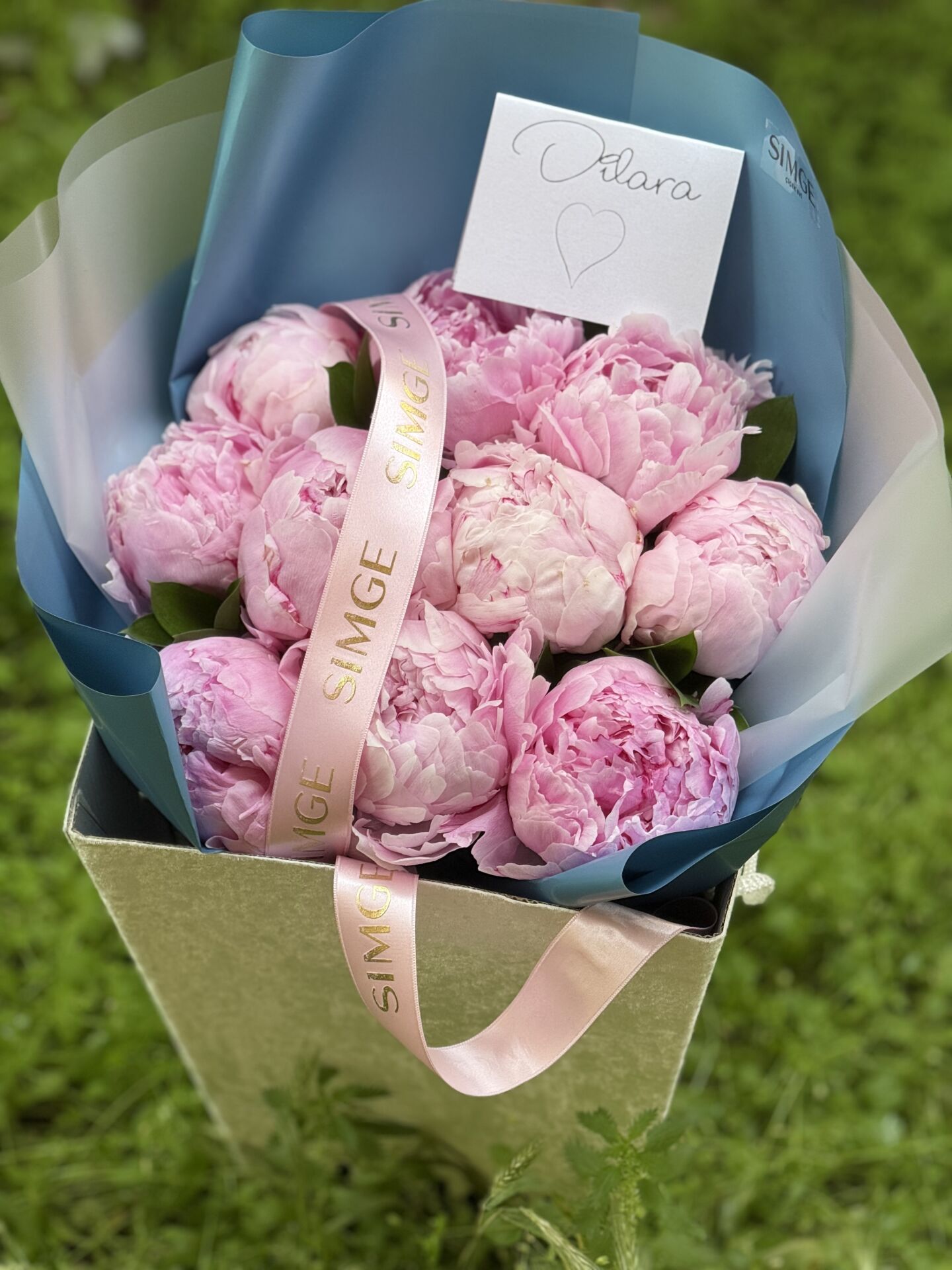 Kalbe Dokunuş Pembe Şakayık Buketi