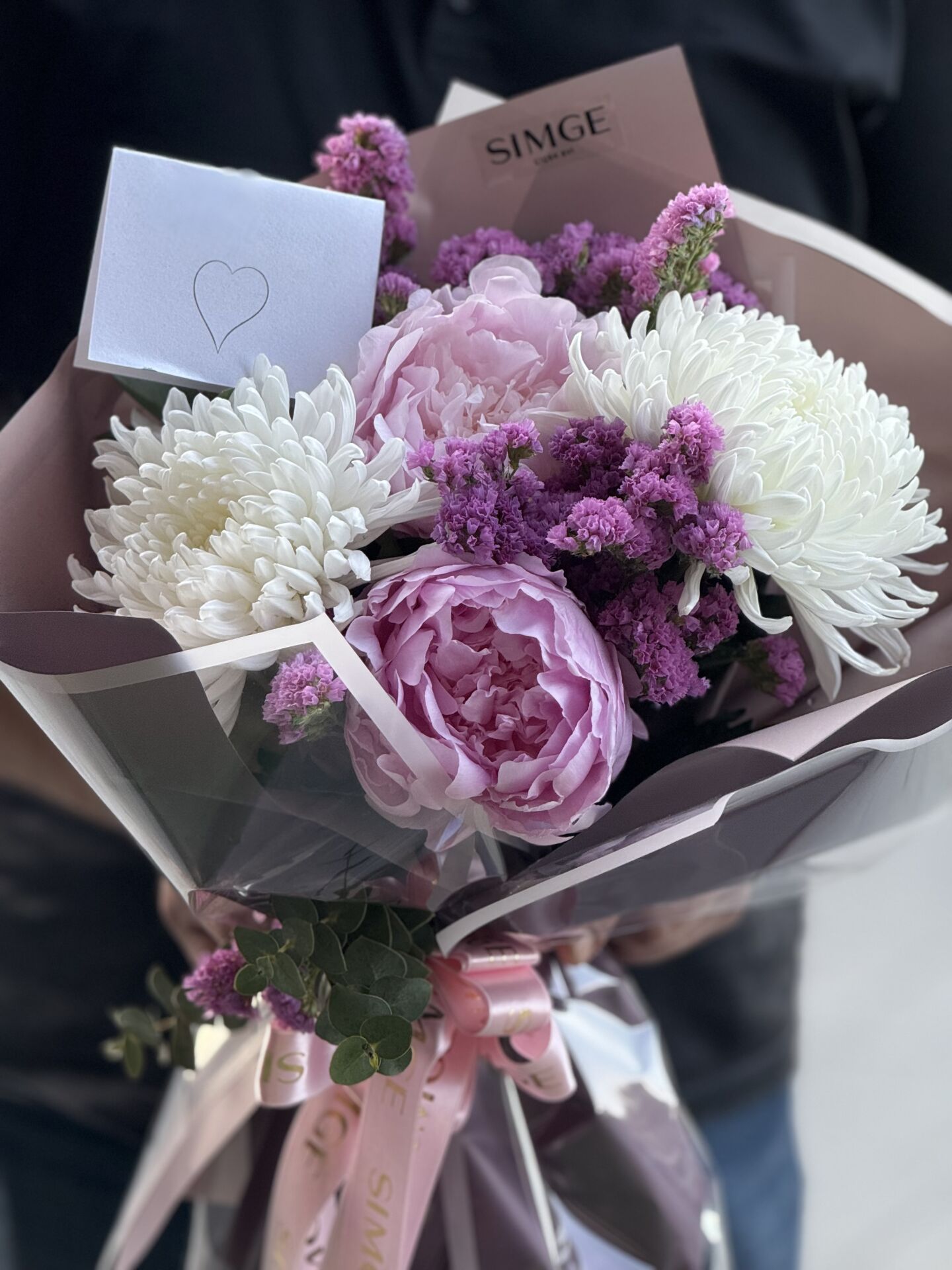 Pembe Şakayık ve Anastasia Buketi