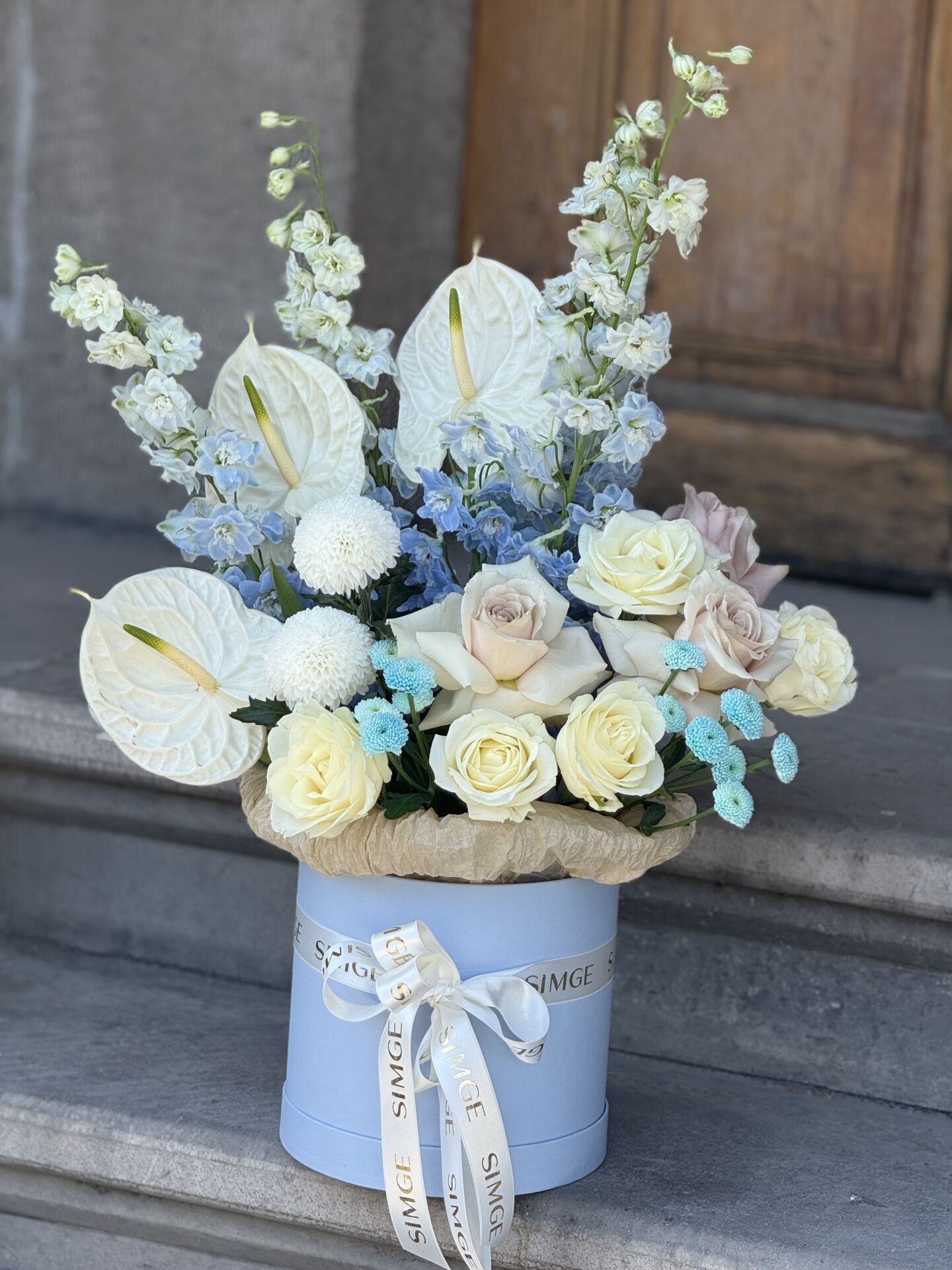 Mavi Kutuda Fresh Canlı Çiçekler