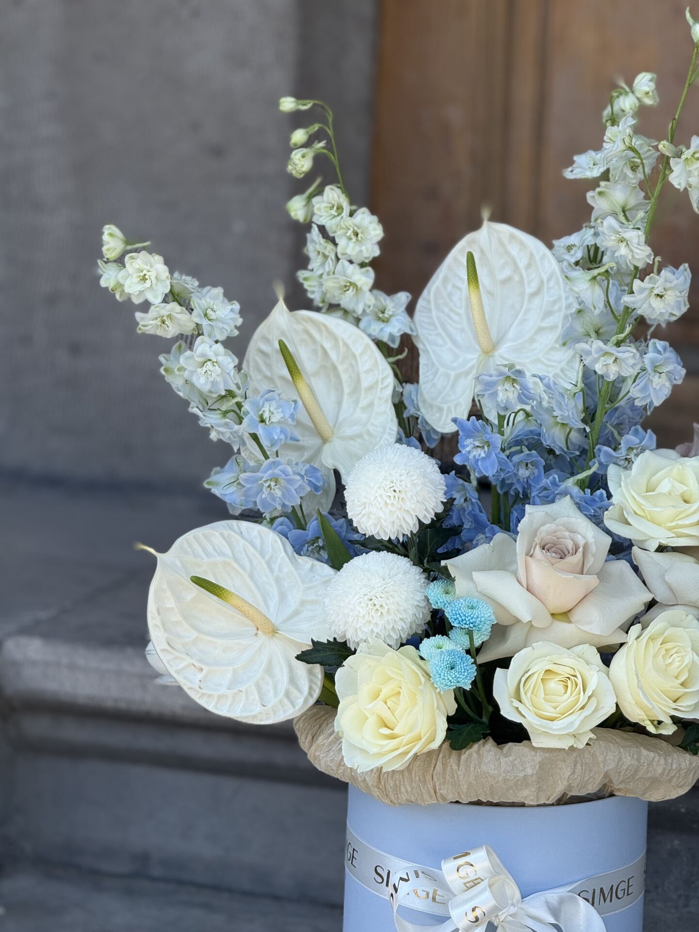 Mavi Kutuda Fresh Canlı Çiçekler