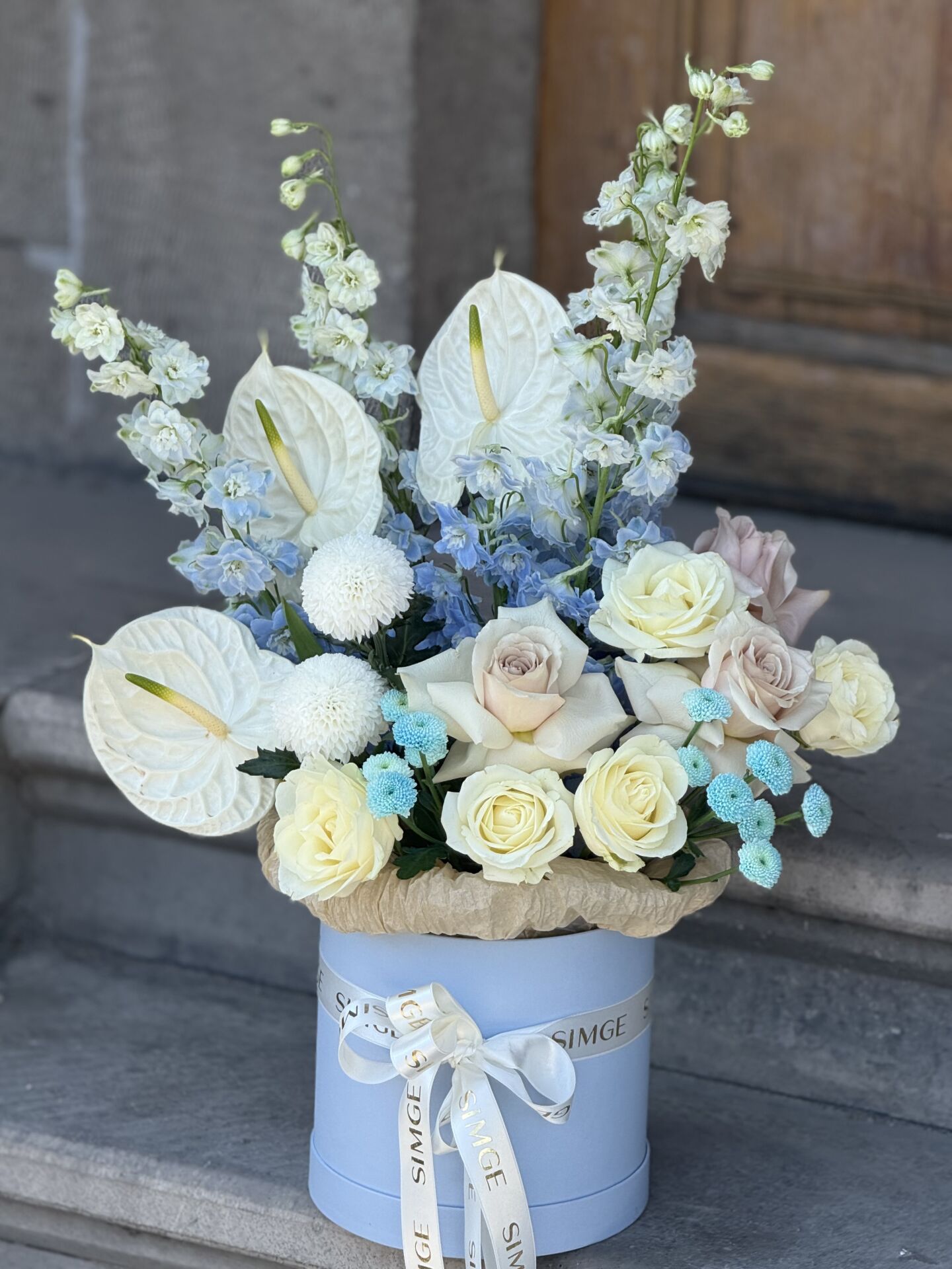 Mavi Kutuda Fresh Canlı Çiçekler