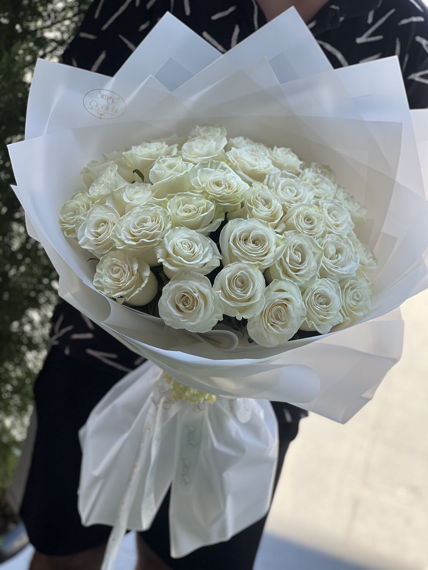 Beyaz gül buketi
