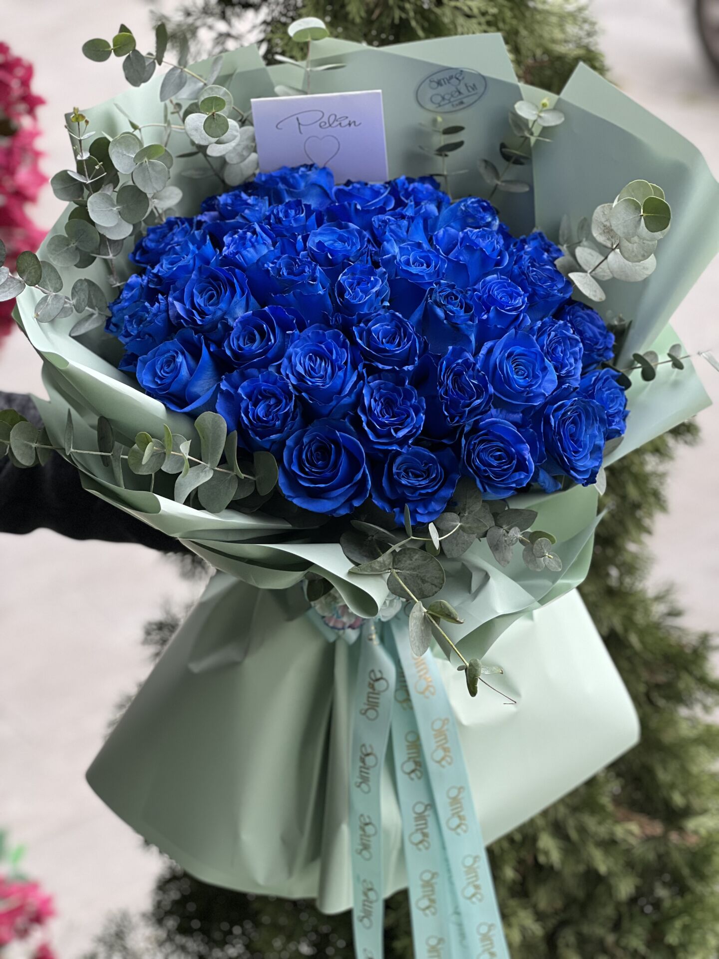 22'li Mavi Gül Buketi