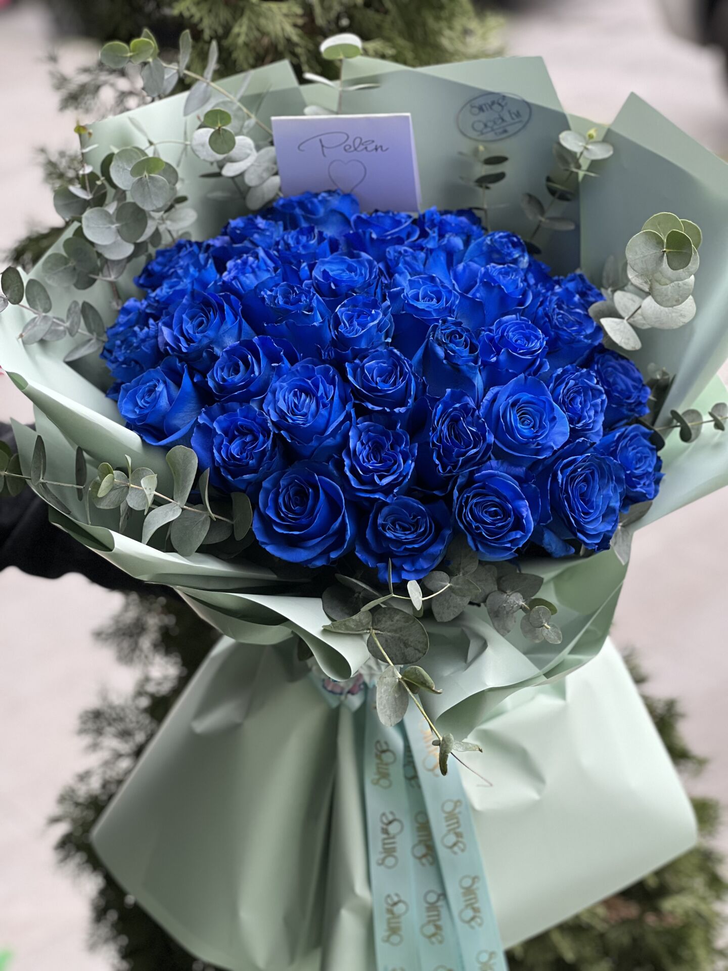 22'li Mavi Gül Buketi