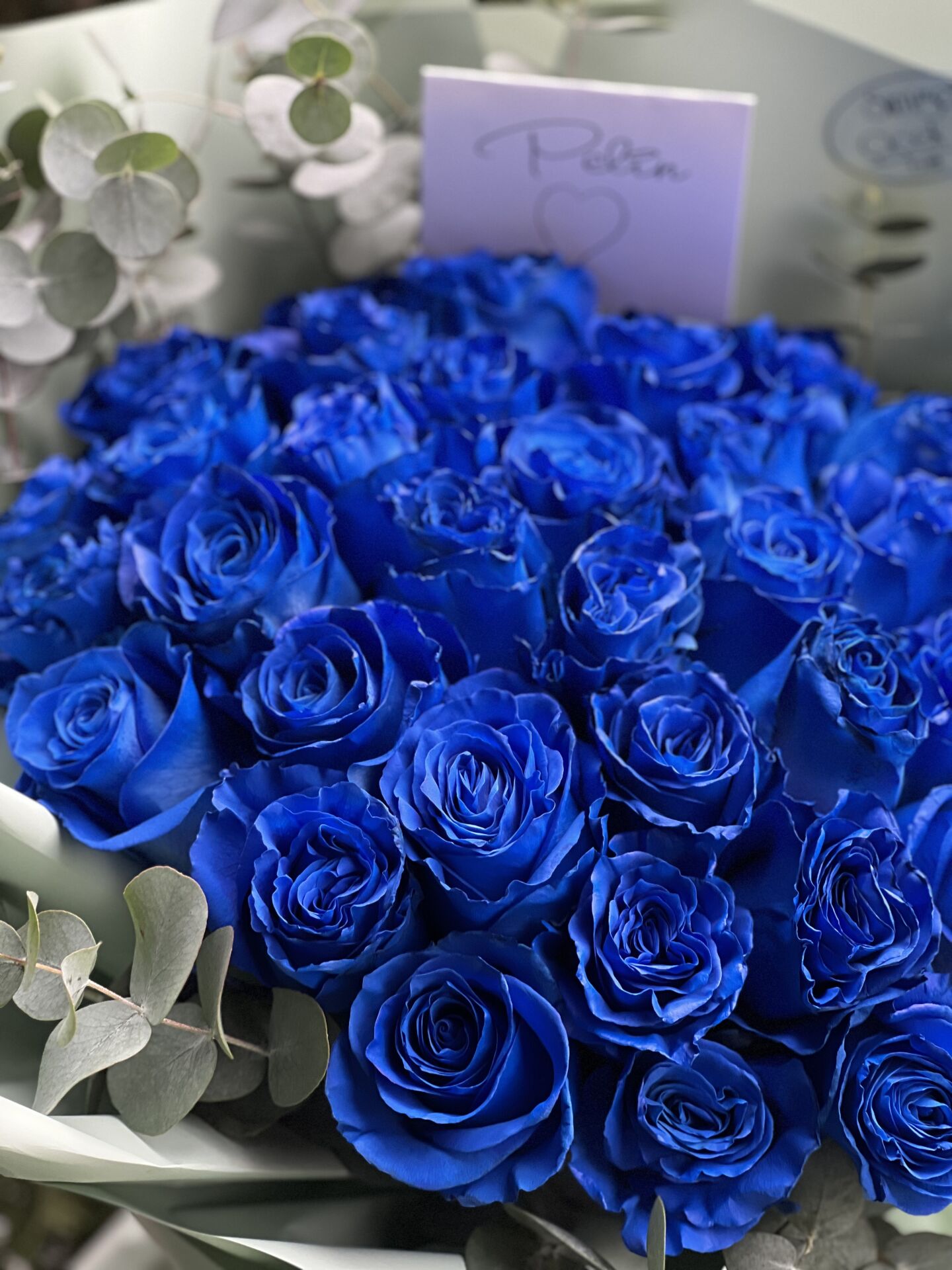 22'li Mavi Gül Buketi