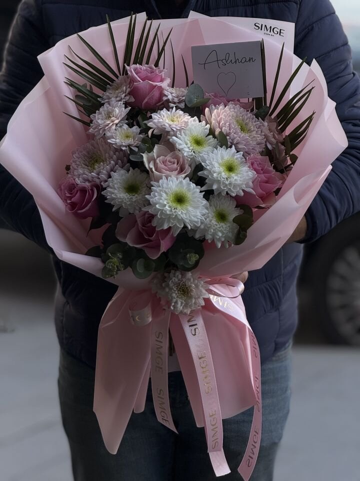 Pembe Kır Çiçeği Buketi