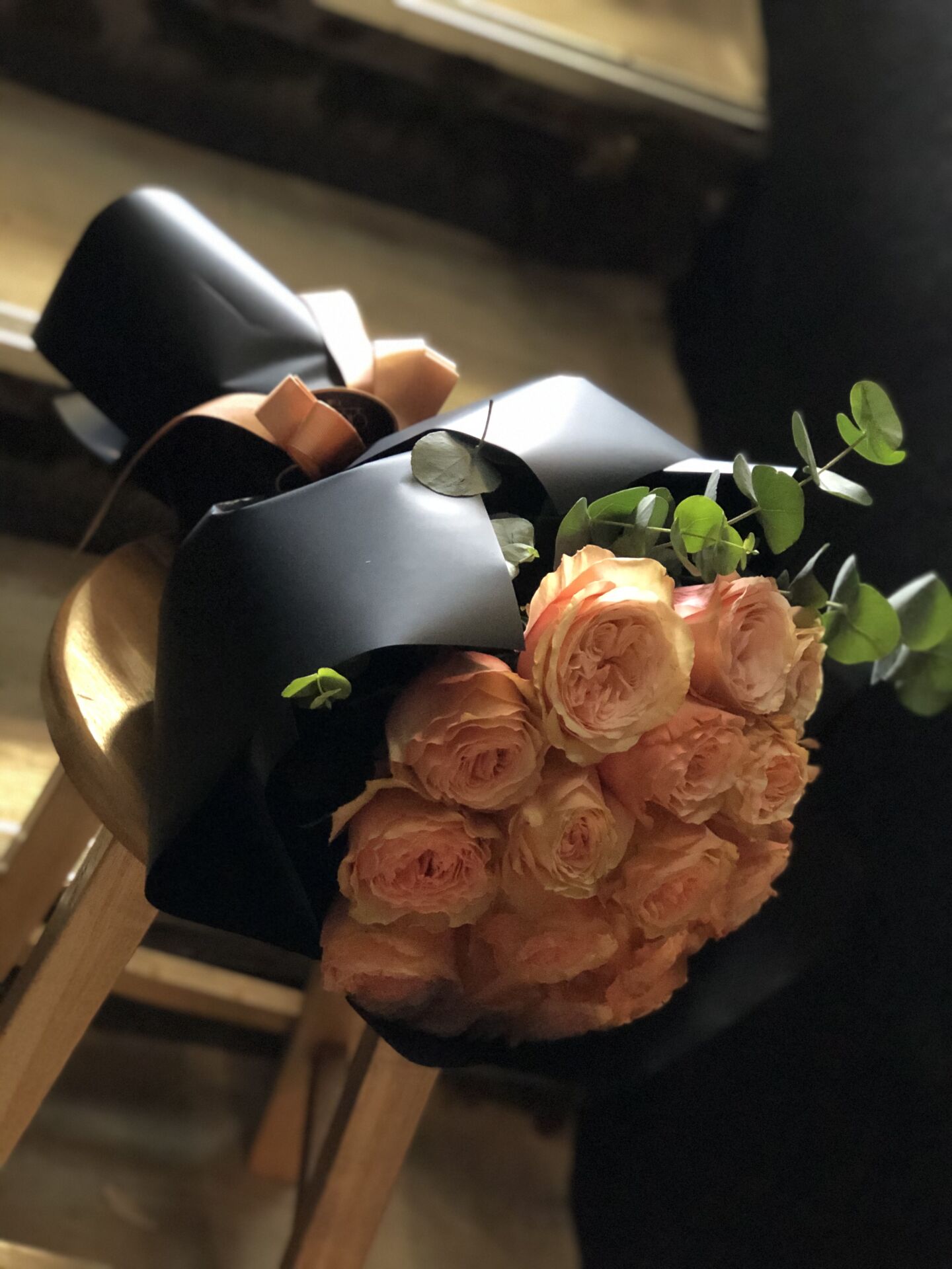 Somon Renkli Kahala Gül Buketi