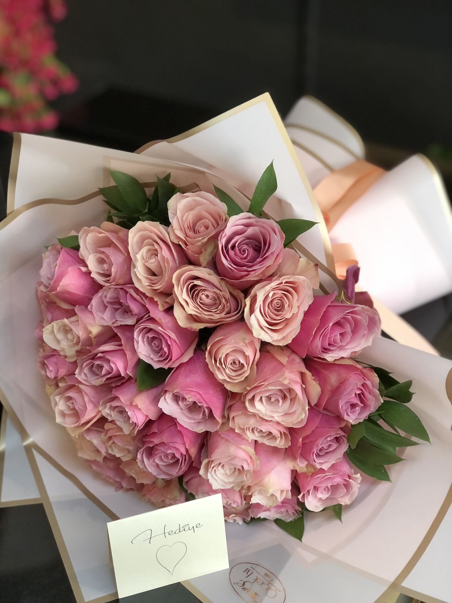 41 Pembe Gül Buketi