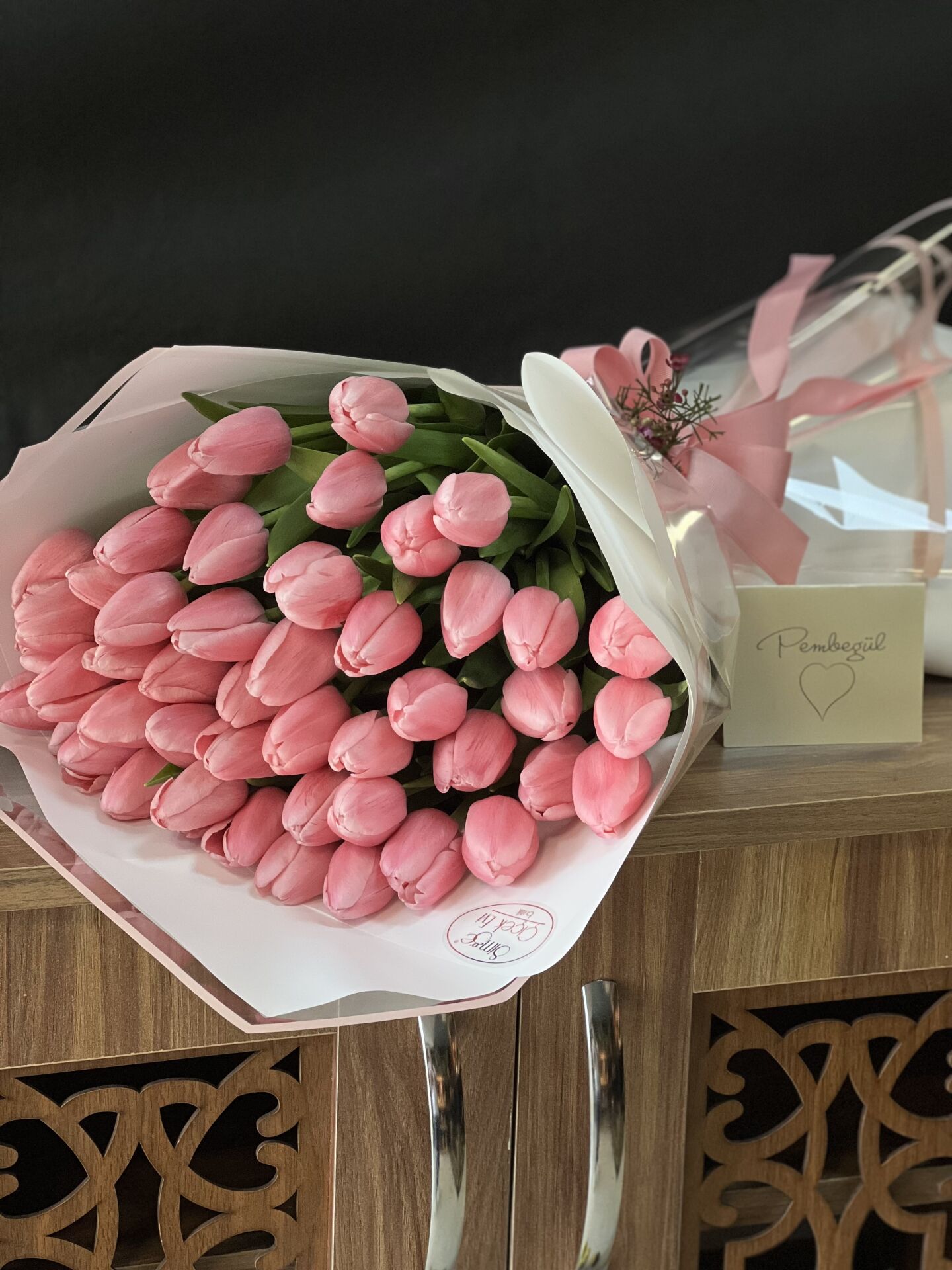 50’li Pembe Lale Buketi
