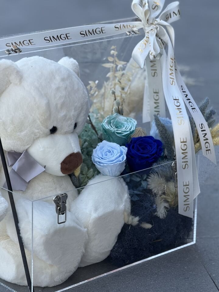 Orta Boy Pleksi Sandıkta Bebek Doğum Aranjmanı