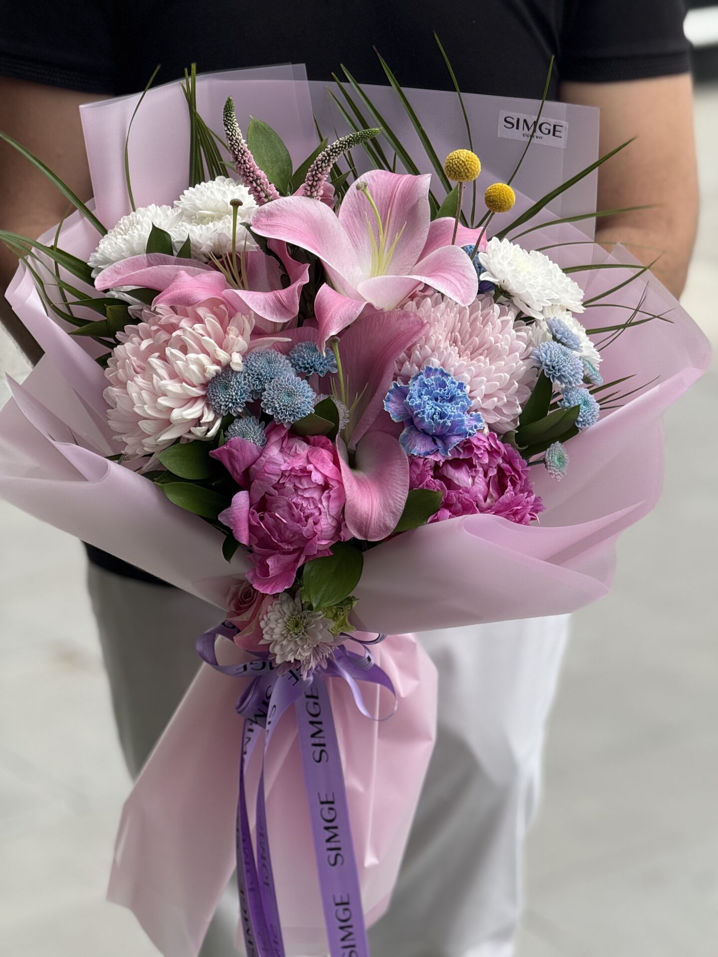 Special Lilyum Krizantem Buketi