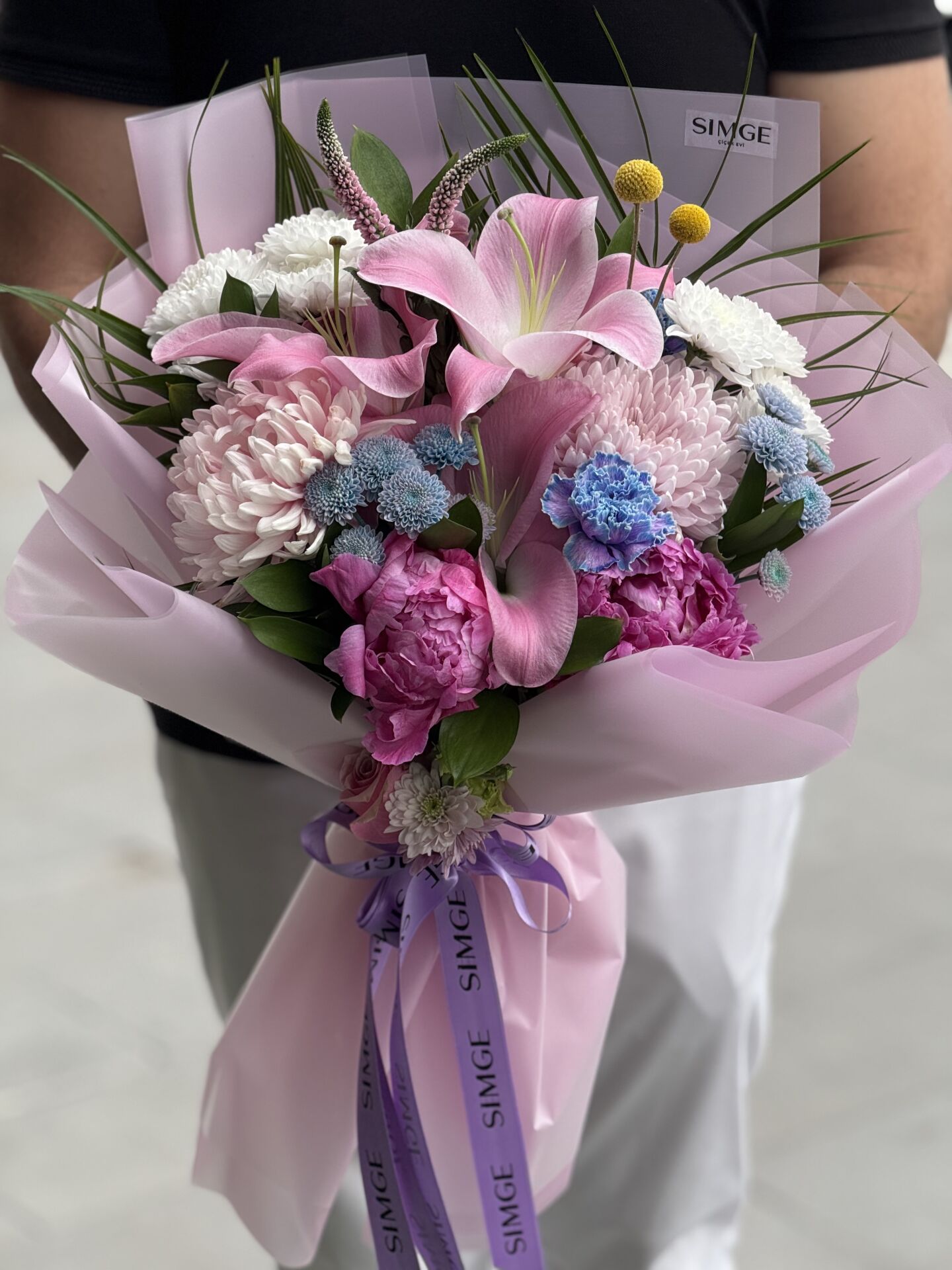 Special Lilyum Krizantem Buketi