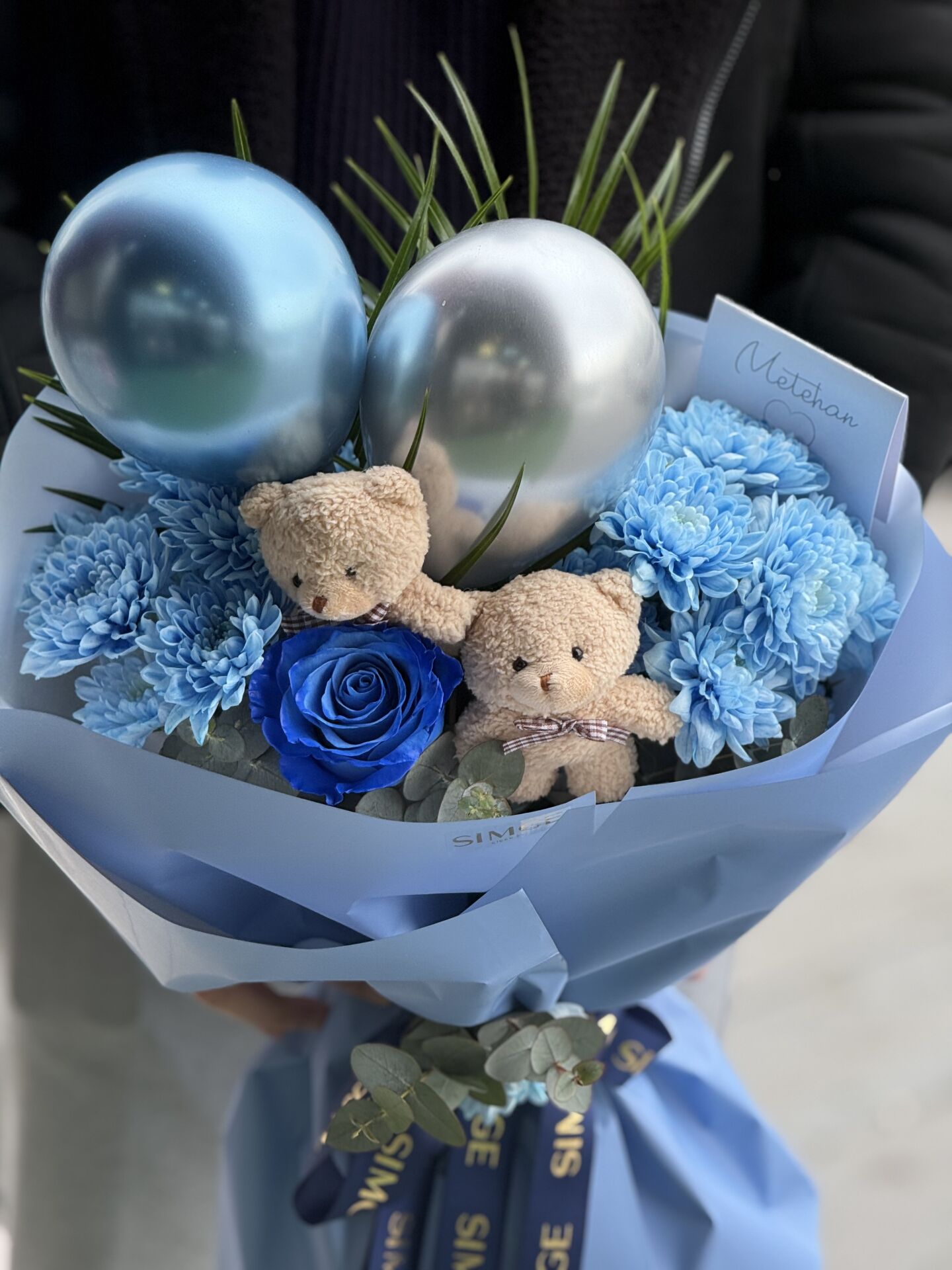 Ayıcıklı ve Balonlu Sevgi Buketi