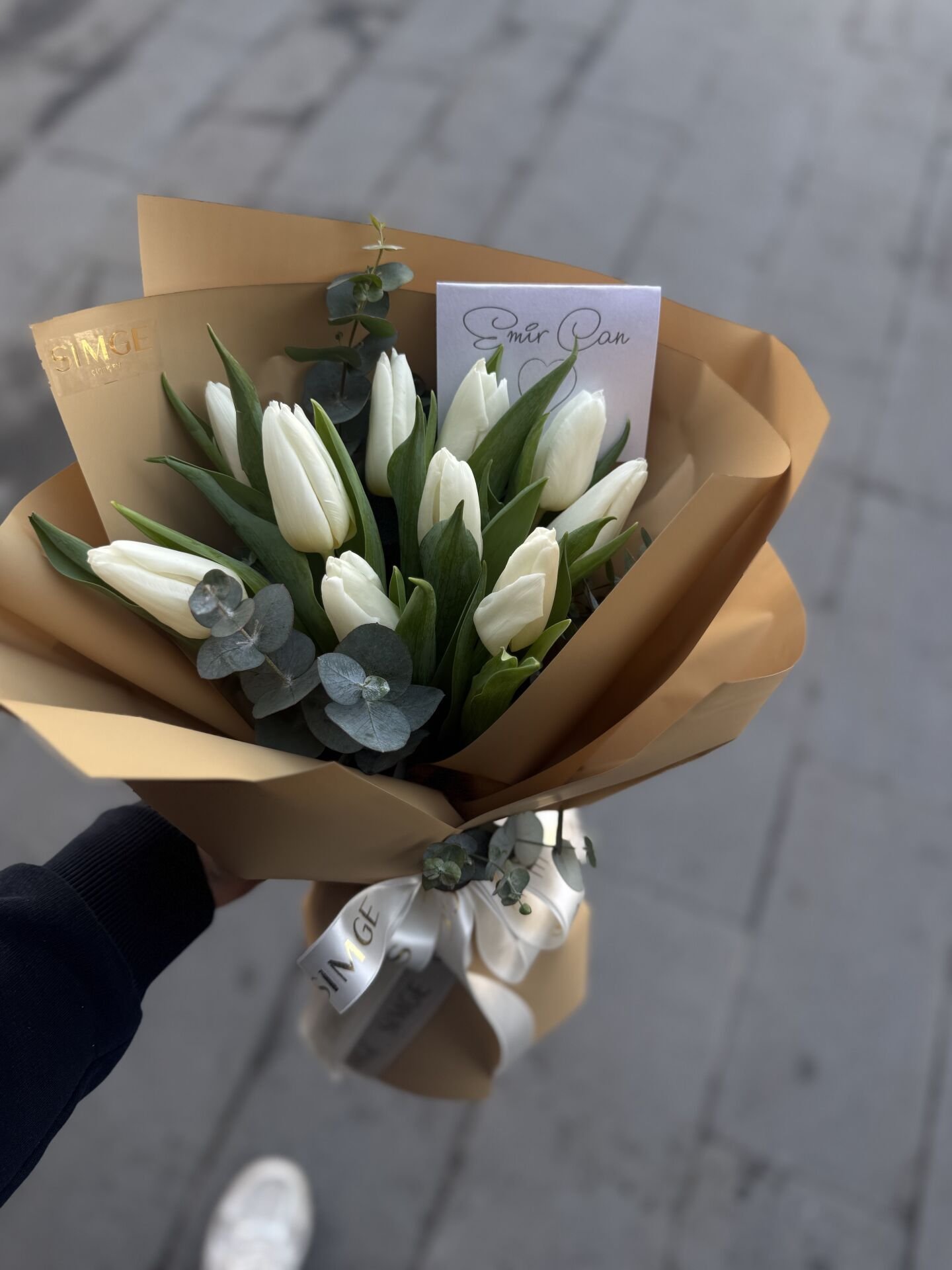 Fleur Beyaz Renk Lale Buketi