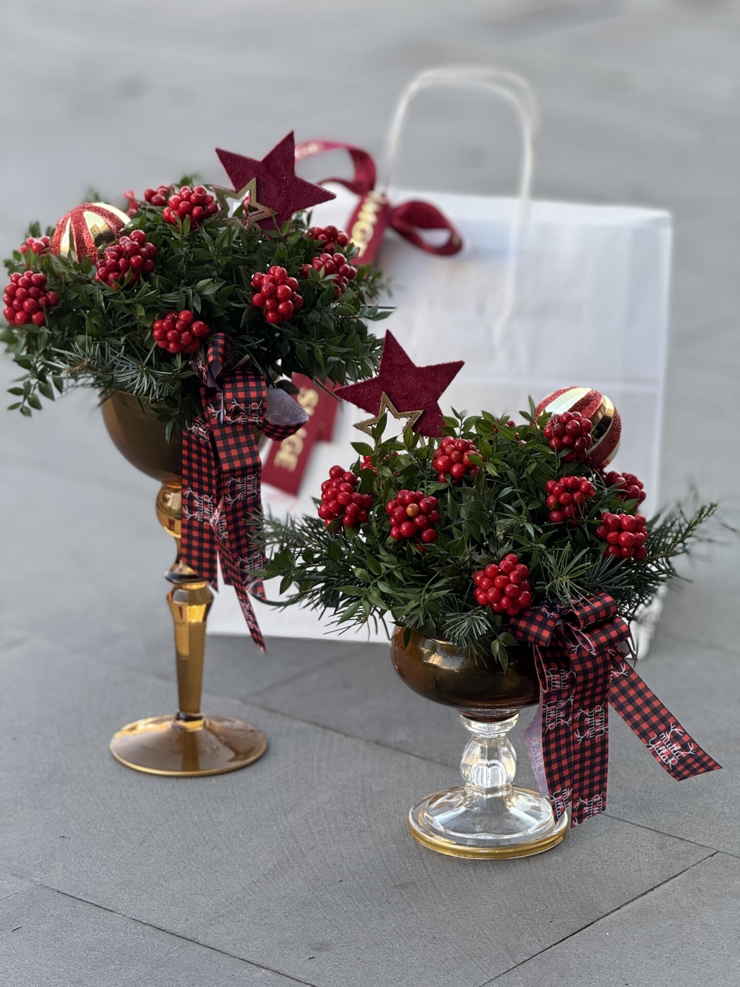 Cam Vazolu Kokina Aranjman 2'li Set