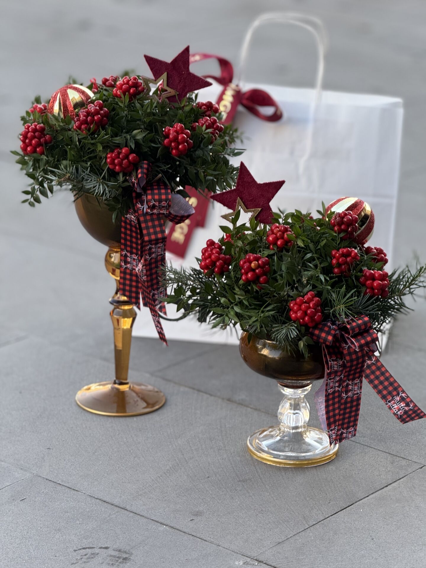 Cam Vazolu Kokina Aranjman 2'li Set