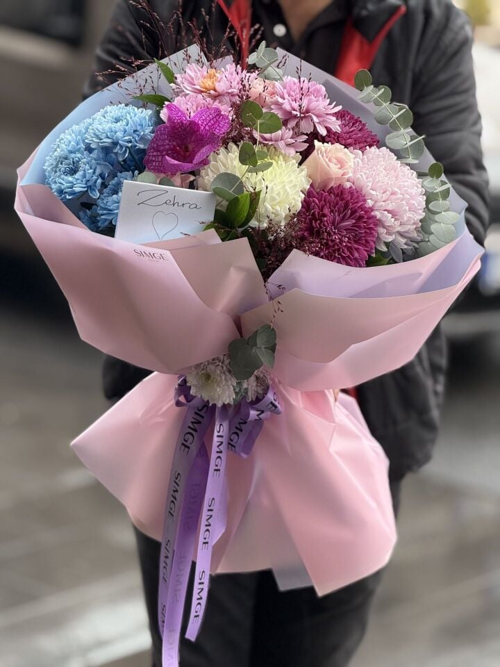 Aura Mix Pink Çiçek Buketi