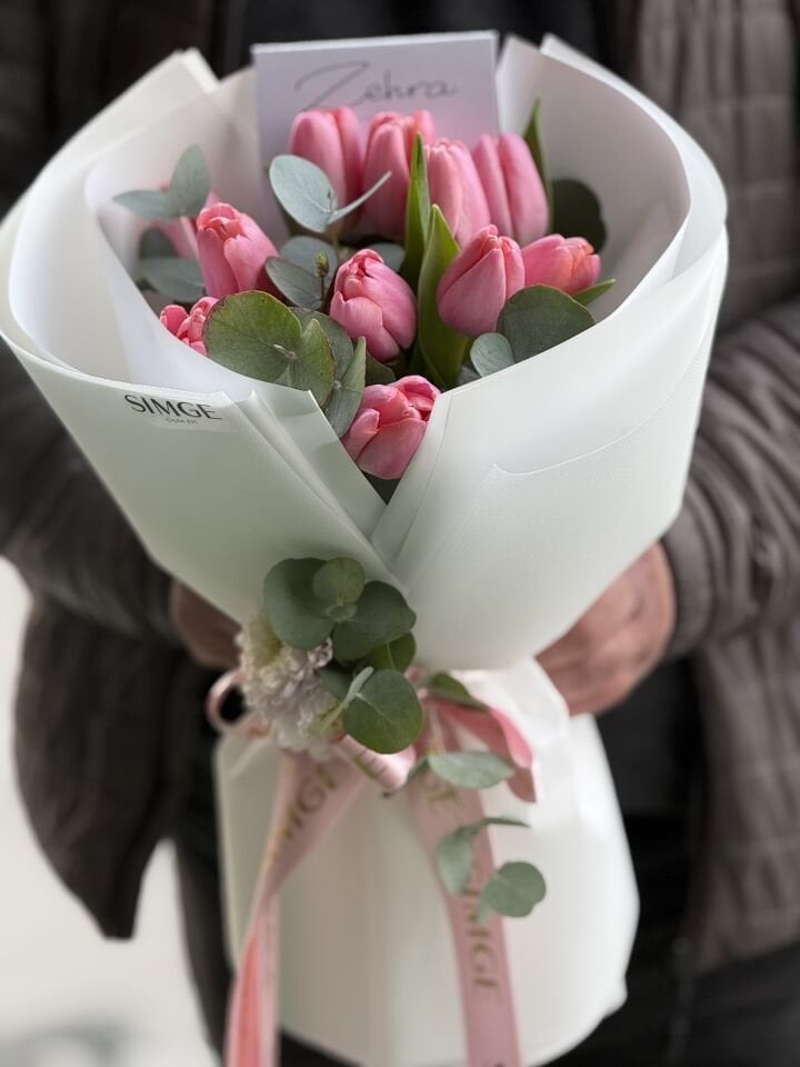 Fleur Pembe Lale Buketi