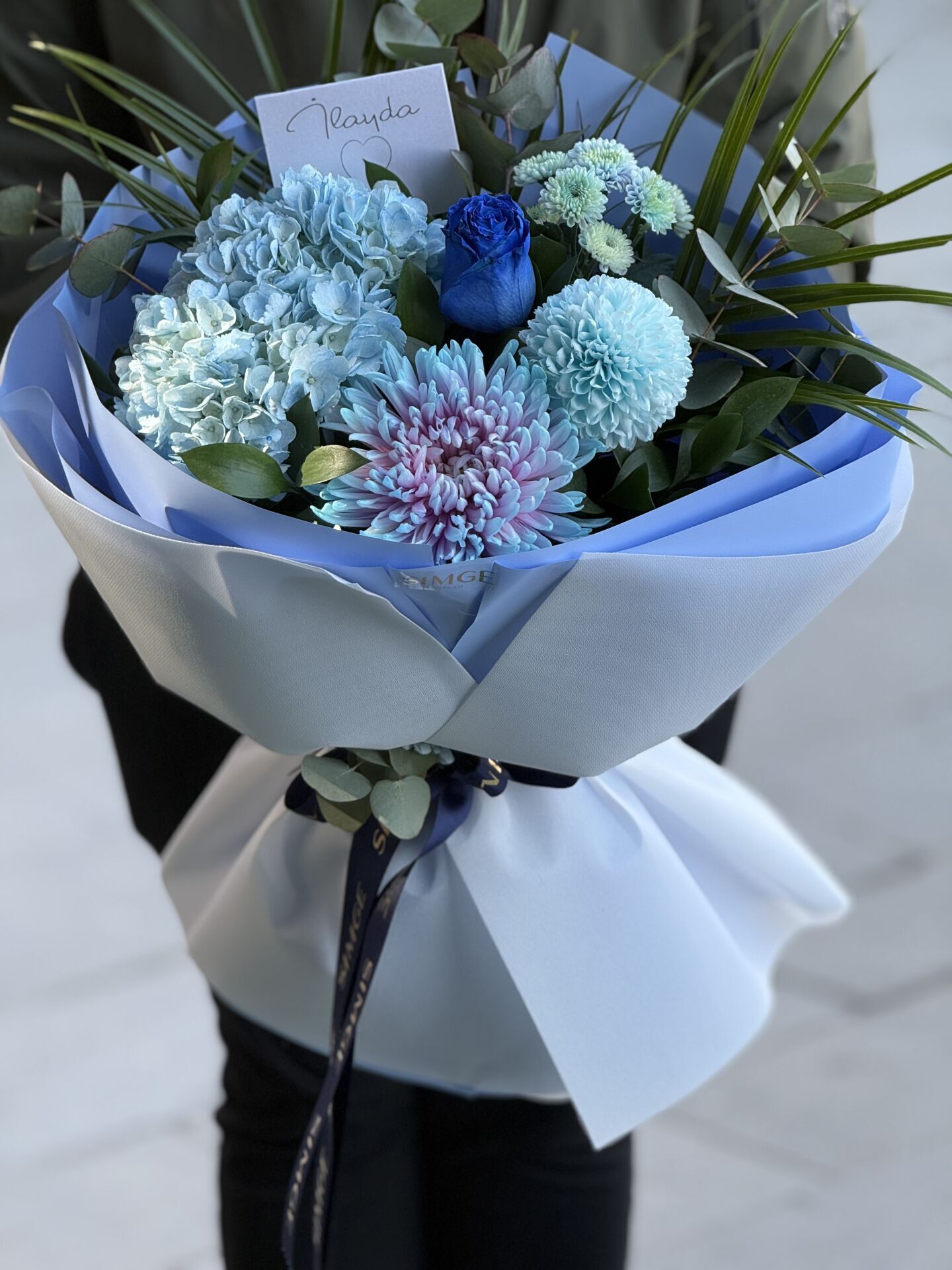 Fleur Mavi Ortanca ve Anastasia Buketi