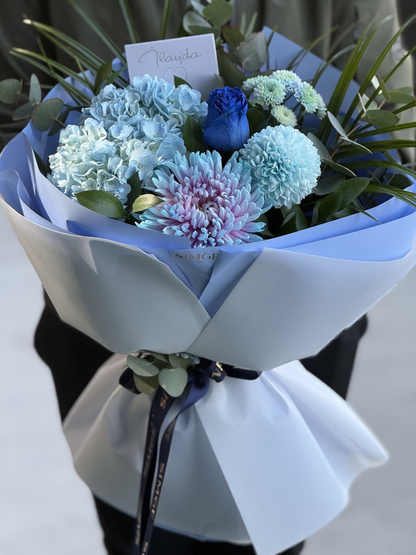 Fleur Mavi Ortanca ve Anastasia Buketi