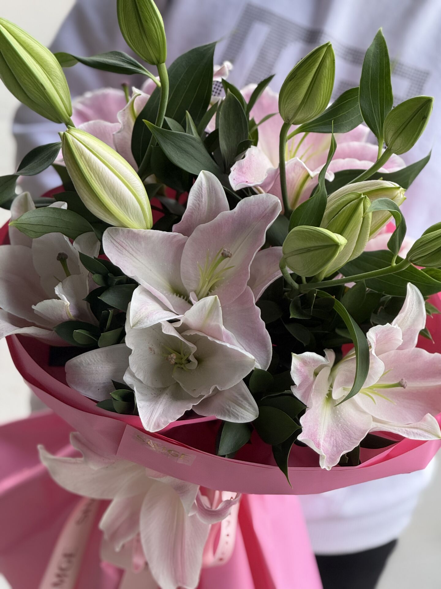Fleur Mono Pembe Lilyum Buketi