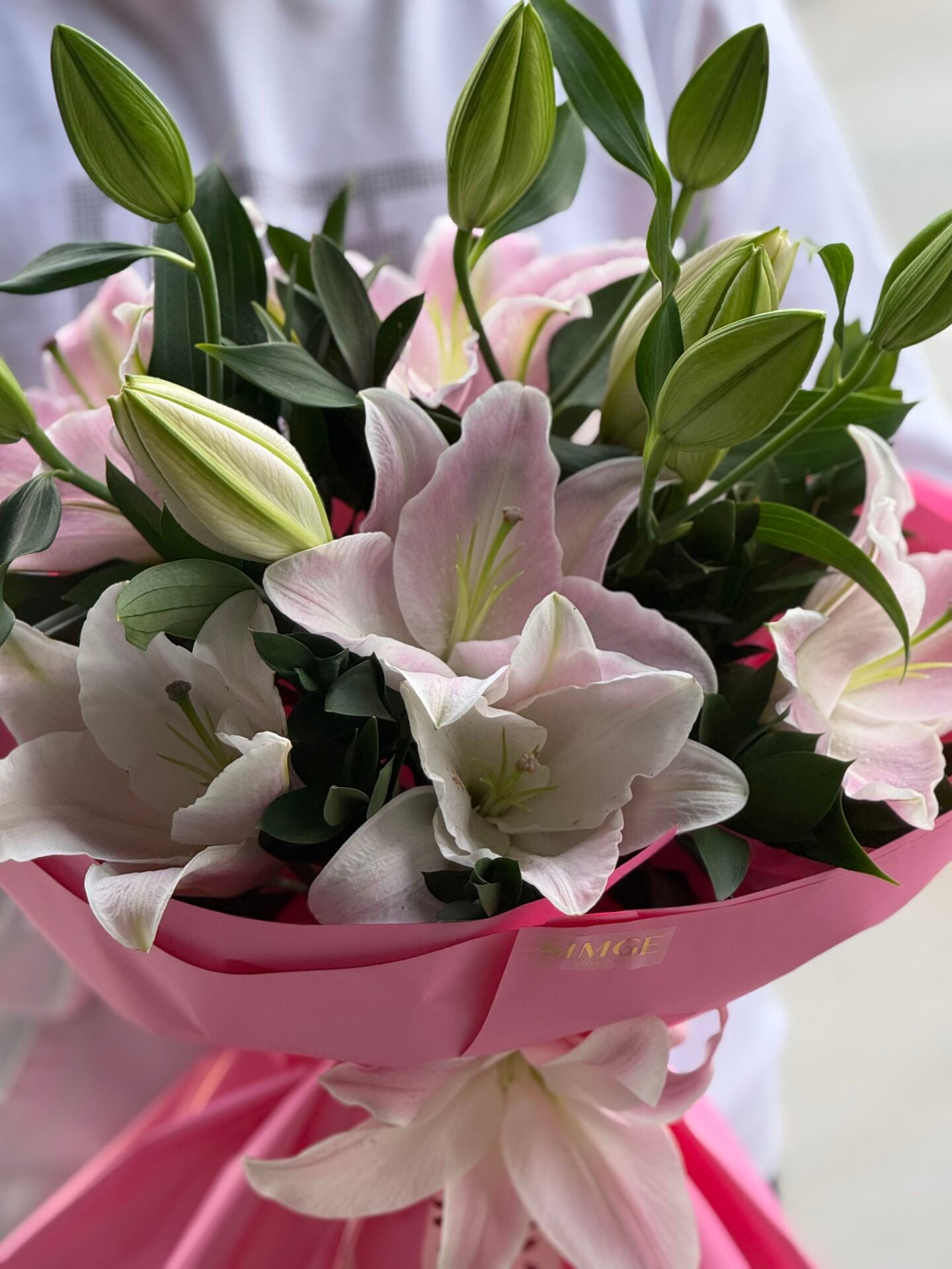 Fleur Mono Pembe Lilyum Buketi