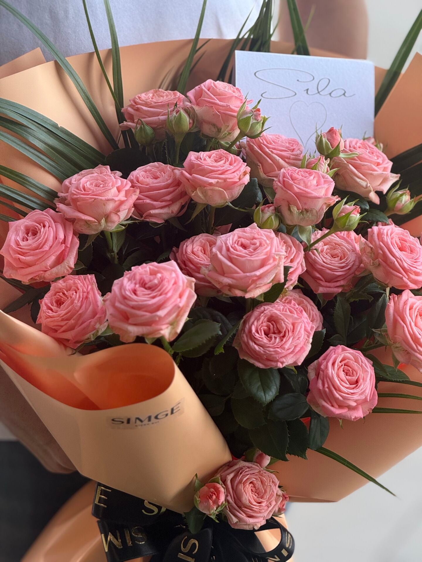 Fleur Pembe Çardak Gül Buketi