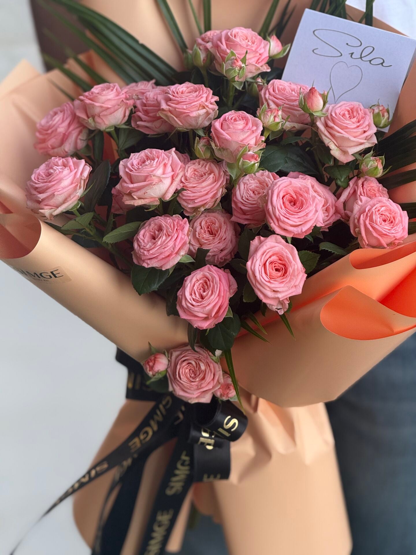 Fleur Pembe Çardak Gül Buketi