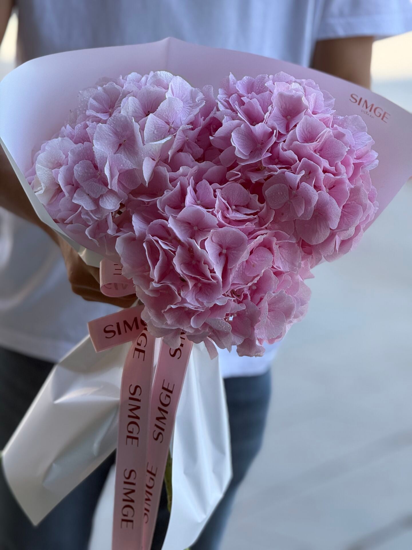 Fleur Pembe Ortanca Buketi